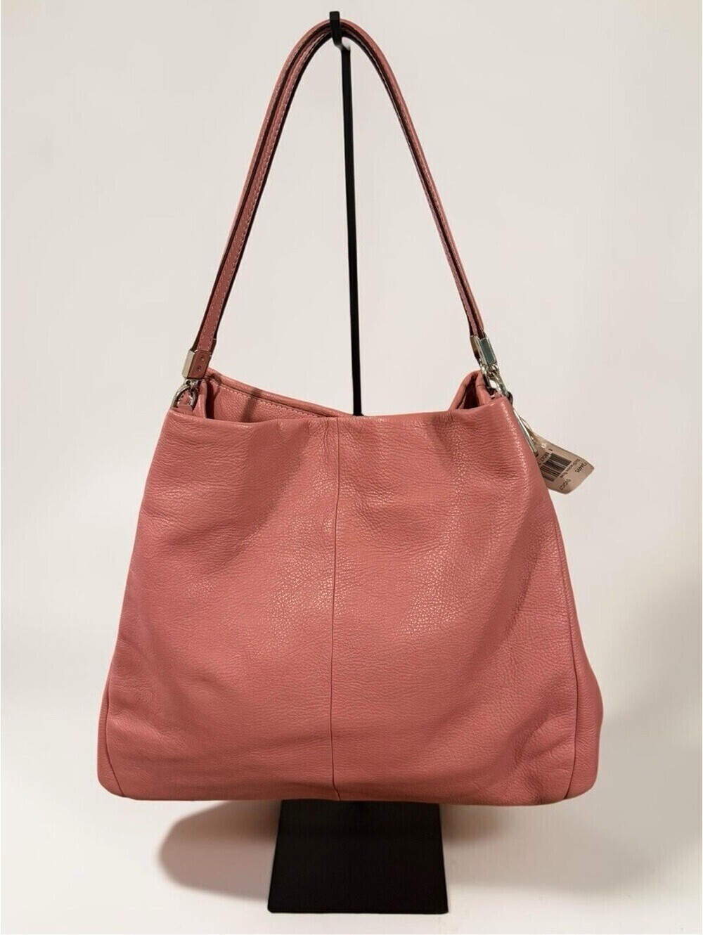 COACH Phoebe Pebbled Leather Shoulder Hand Bag Shadow Rose Pink NWT F34495 - Picture 3 of 16